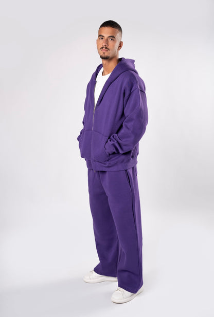 Double zipper set purple