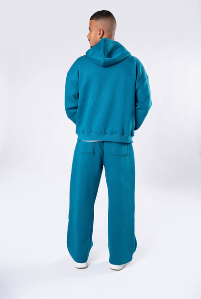 Double zipper set teal
